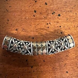 John Hardy Jaisalmer gold dot and Silver tube enhancer Pendant